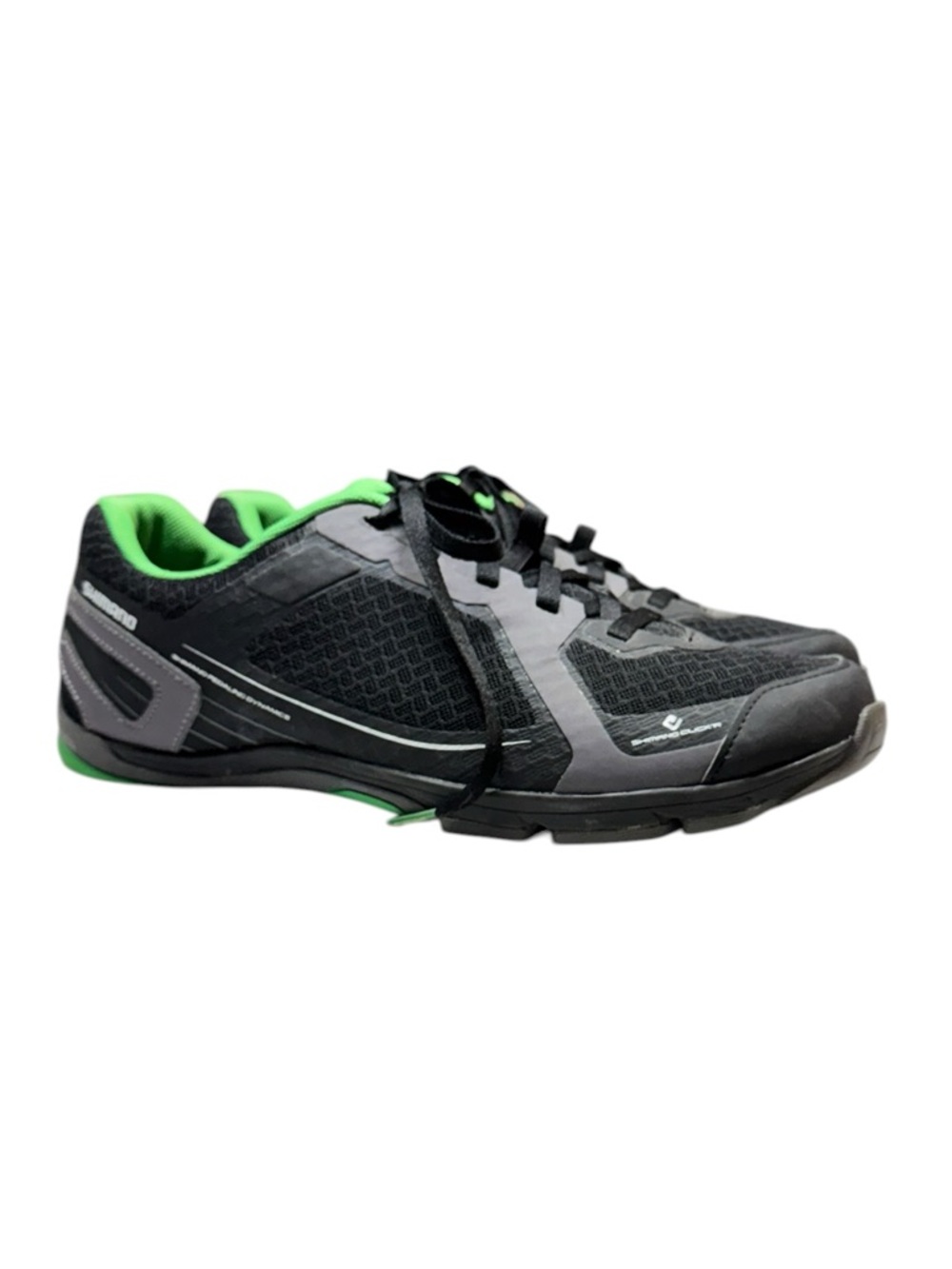 Shimano SH-CT41L SPD Cycling Shoes Mens 12 EU 48 Black Green Click'R 2-Bolt SPD